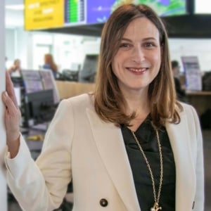 Carolina Martinoli speaking at World Aviation Festival