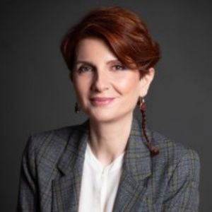 Ana Nakashidze speaking at Connected World KSA