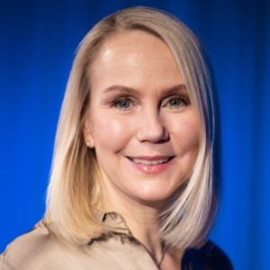Karin Raj speaking at Connected World KSA