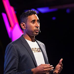Seb Bardin speaking at Seamless Europe