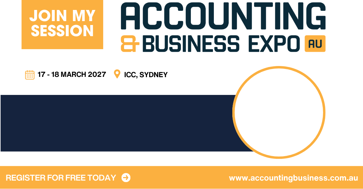 Accounting & Business Expo speaker banner template