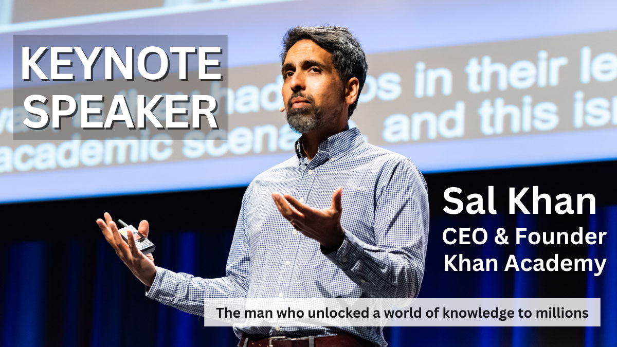 Sal Khan speaking at Edutech Australia