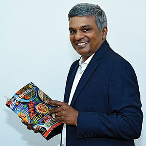 Rajiv Warrier speaking at Seamless Middle East